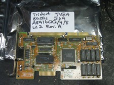 Trident TVGA 8900C A8916CX2/4/8 LC2 Rev: A 3010 000-88916CE2 ISA VGA Video