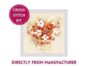 RIOLIS Counted Cross Stich Kit 1913 Bouquet with Lagurus and Cotton, Soft Blooms - Bild 1 von 8