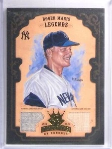 2004 Diamond Kings Framed Gold Roger Maris jersey bat #D2/5 #170 - Picture 1 of 1