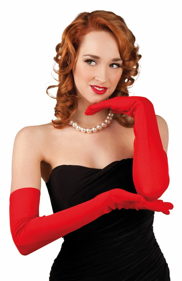 Handschuhe extra lang Luxus schwarz Charleston Damen-Handschuhe Einheitsgroße KK - Bild 1 von 1