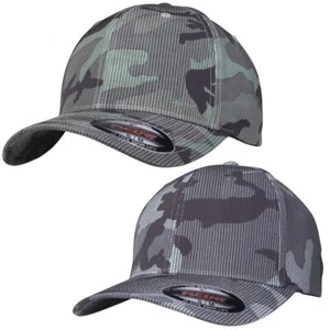 Flexfit Camo Stripe Baseball Cap Peaked Cap Camouflage Cap Unisex New - Picture 1 of 11