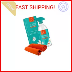 Screen Cleaner Spray Kit | 16oz Large Bottle TV Screen Cleaner Spray + 2 (15x15) - Picture 1 of 2