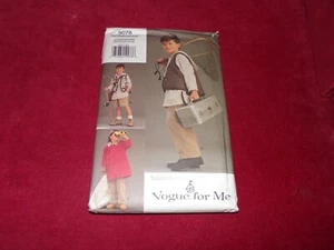 🌹VOGUE #9078-CHILD HUNTING - FISHING COAT-VEST-TOP-SHORTS-PANT PATTERN 7-12 FF - Picture 1 of 2