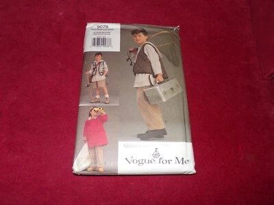 🌹VOGUE #9078-CHILD HUNTING - FISHING COAT-VEST-TOP-SHORTS-PANT PATTERN  7-12 FF - Image 1 of 2