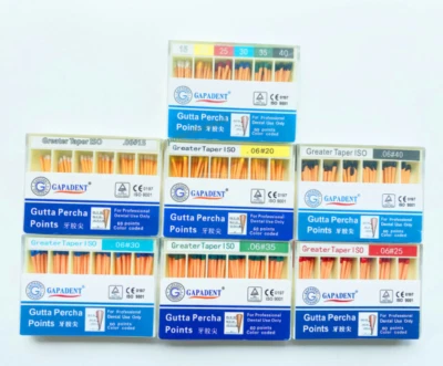 60/120 Pack Gutta Percha Points Taper 0.02/.04/.06 #15-40 Endodontic Root Canal - Image 1 of 4