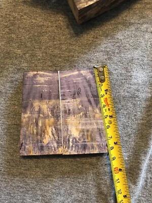 Box Elder BURL KNIFE SCALES~1 PAIR KNIFE HANDLE BLANK GRIPS~EXOTIC WOOD Foto 1 de 3