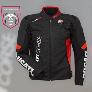 Ducati Corse Giacca Moto In Pelle Da Corsa MOTOGP Giacche In Cuoio Motociclist - Imagen 1 de 3