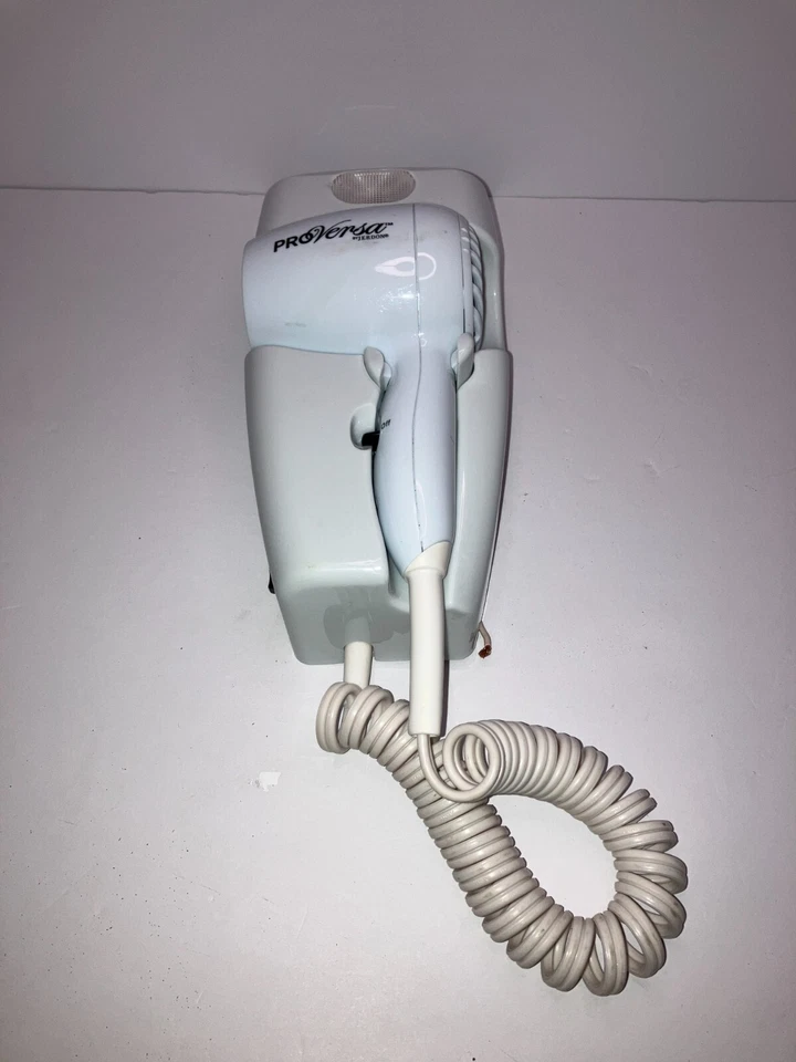 JERDON Wall-Mount Hair Dryer – White - Direct Wire Only - Hotel Style - Image 1 of 1