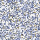 Rasch Tiles & More Smashed Plate Motif Blue/Gold Wallpaper 896114