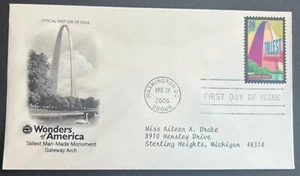 WONDERS OF AMERICA TALLEST MONUMENT MAY 27 2006 WASHINGTON DC FIRST DAY COVER - Picture 1 of 1