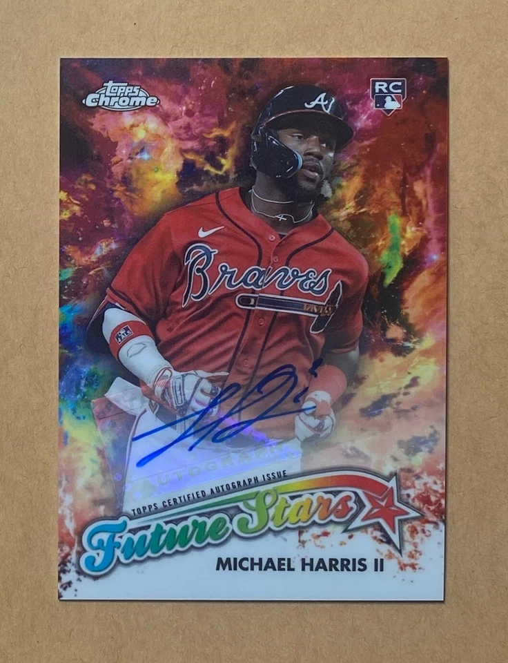 2023 Topps Chrome Update Michael Harris II Rookie Future Stars Auto RC #18/99 - Image 1 of 2