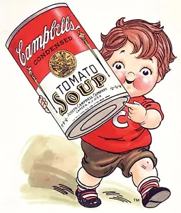 Campbell's zuppa ragazzo ferro da stiro su trasferimento per t-shirt e altri tessuti colore chiaro #1 - Foto 1 di 4
