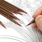 3pcs Red Hair Slim Hook Line Brush Calligraphy Drawing Pen New Hook Line Pen
