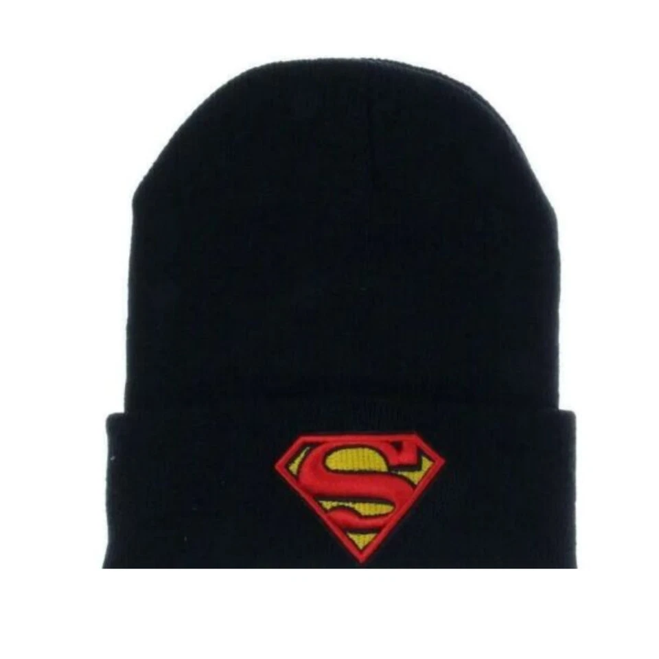 Gorro Superman unisex/niñas/niños en negro - talla única Foto 1 de 1