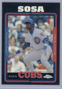 2005 Topps Chrome Sammy Sosa #10 Black Refractor /225 Cubs SP 