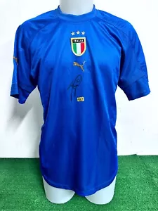 MAGLIA ITALIA NO MATCH WORN SHIRT JERSEY AUTOGRAFATA SIGNED ROBERTO BAGGIO COA - Picture 1 of 5