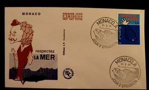 Monaco Premier Day FDC Yvert 1264 Marine Life, Fish 1,20F 1981 - Picture 1 of 1