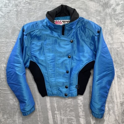 Chaqueta acolchada de esquí NILS talla 6 azul neón años 80 retro tecnología color electropop para mujer Foto 1 de 4