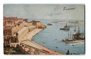 Vista Mediterránea con Barcos, Postal - Imagen 1 de 2