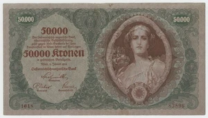 Austria 50000 Kronen 2-1-1922 Pick 80 VF- Circulated Banknote - Picture 1 of 2