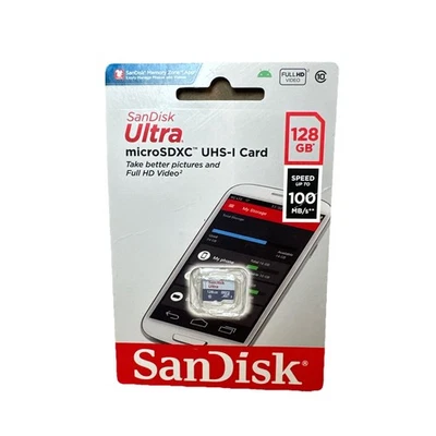 SanDisk 128GB Ultra microSDXC UHS-I Memory Card 100Mb/s - SDSQUAB-128G-GN6MA - Image 1 of 4