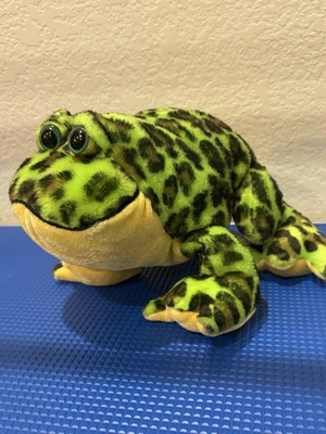 Webkinz Lil Kinz Bullfrog HS114 Leopard Spotted Green Plush | Ganz Retired - Image 1 of 4
