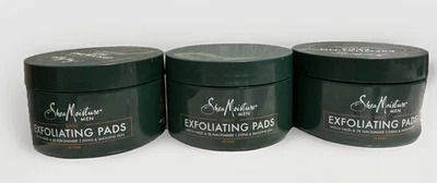 3 Pack: SHEA MOISTURE Men Exfoliating & Smoothing Face Pads Witch Hazel 30ct - Image 1 of 4