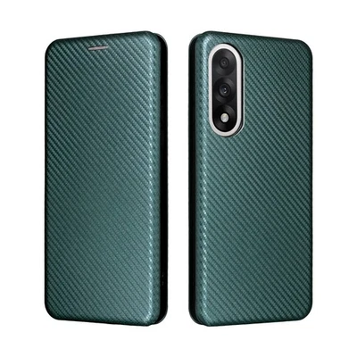For OnePlus Nord 5, Luxury Carbon Fiber Leather Business Wallet Stand Case Cover - Image 1 of 4