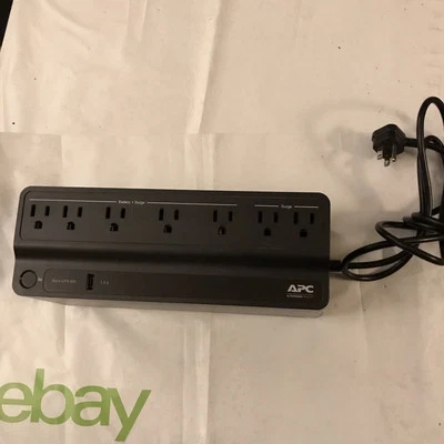 APC BE600M1 600VA 120V Backup Battery Power Supply w 1 USB Charging Port And Bat - Image 1 of 4