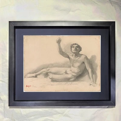 Arte enmarcado personalizado Edgar Degas "Estudio de un desnudo masculino" Foto 1 de 3