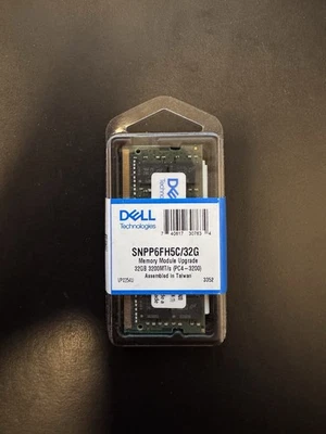 Dell 32GB 1x32GB DDR4 3200MHz PC4-3200 Laptop RAM SODIMM - Image 1 of 2