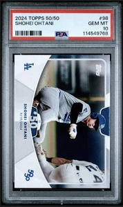 2024 Topps 50/50: Shohei Ohtani - Shohei Ohtani #98 GEM MT PSA 10 - Picture 1 of 3