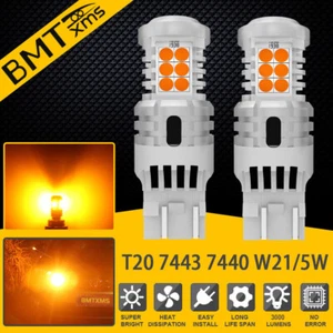 2X Amber 7440 7443 LED Rear Turn Signal Light Bulb For Toyota RAV4 1998-2023 - Picture 1 of 7