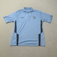 Reebok Manchester City Polo Shirt Mens Large Blue Short Sleeve Thomas Cook MCFC
