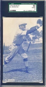 1928 Exhibits, Simmons, Philadelphia A's, SGC50, HOF, Only 1 Higher - Picture 1 of 2