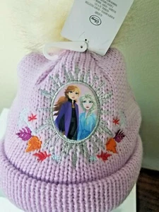 NEW Girls' Disney FROZEN 2 Lined Pomp Pomp Sock Hats ! Christmas Deal. - Picture 1 of 8