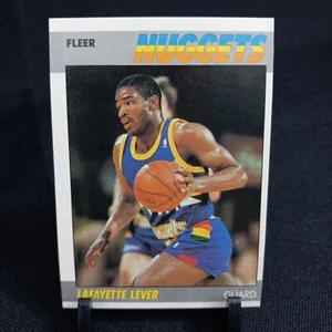 Tarjeta de baloncesto de la NBA Lafayette Lever 1987 Fleer #62 Denver Nuggets (1A54) - Imagen 1 de 3