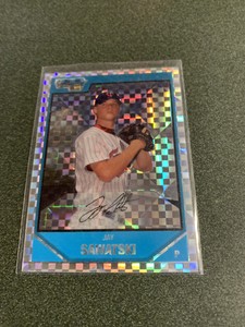 2007 Bowman Chrome Xfractor Jay Sawatski #080/275 Twins BC76