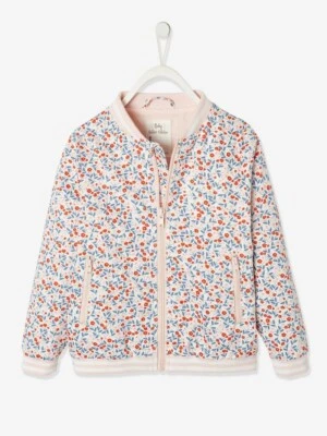 Size 12/152 Vertbaudet Bomber-type Jacket for Girls white light all over printed - Image 1 of 4