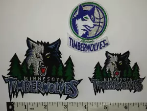 3 MINNESOTA TIMBERWOLVES NBA BASKETBALL WAPPEN EMBLEM BESTICKT PATCH LOT - Bild 1 von 2