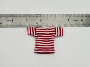 Red 1/12 Striped T-shirt Model For 6" Figure Doll - Picture 1 of 3