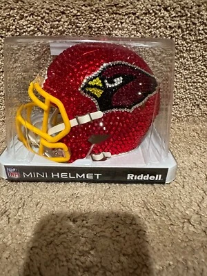 Nuevo Mini Casco Ridell Rojo Arizona Cardinals Cristal Estrás  Foto 1 de 4