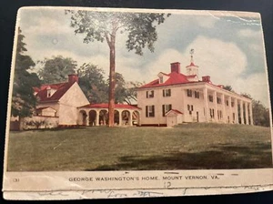 George Washington’s Home Mount Vernon, Virginia Folding Letter Card Folkard 1951 - Picture 1 of 6