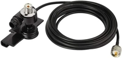 Mobile Radio Antenna Fix Bracket Mounting Lip Mount & UHF PL259 SO239 RG58 Cable - Image 1 of 4