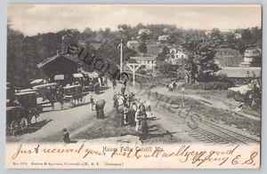 Haines Falls, Catskill Mtns Hunter NY estación de tren Kaaterskill clavo anterior a 1907 - Imagen 1 de 2