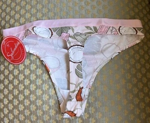NWT Splendies Tropical Print  Thong Panty Medium M - Imagen 1 de 8