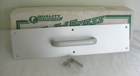 NOS NEW 4"X16" Door Pull Plate Aluminum with Hardware 1980's 90's Vintage NIB Cover