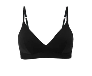 Reggiseno Bralette EX M&S Senza Ferretto Tuffo Converte Schiena Racer Taglia 36C NERO Nuovo senza etichette - Foto 1 di 3