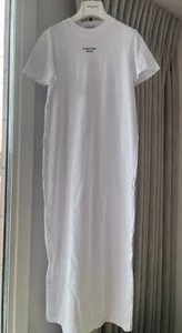 VESTIDO MAXI CAMISETA ALGODÓN CALVIN KLEIN 65€ L UK 10-12 - Imagen 1 de 4