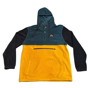 Massive Outdoor Fleece Hoodie Color Block Pullover Mens XL - Picture 1 of 5
